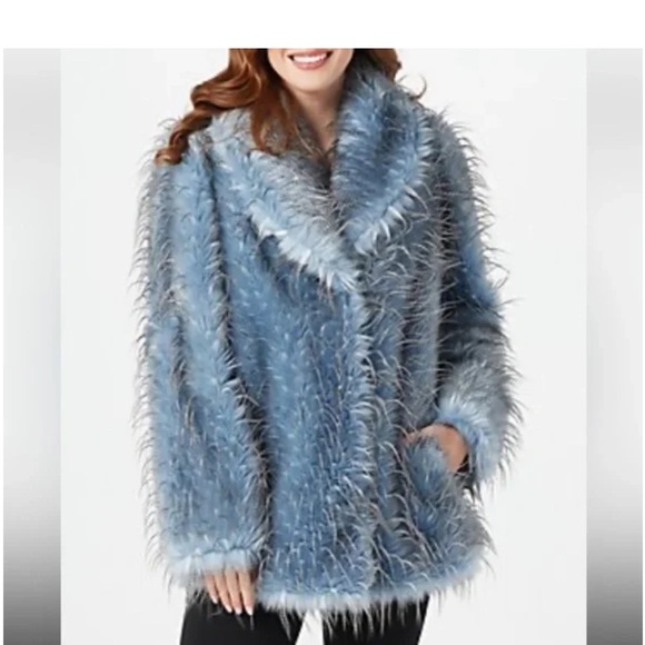 NWOT Dennis Basso Madison Avenue Tipped Fox Faux Fur - Picture 4 of 11